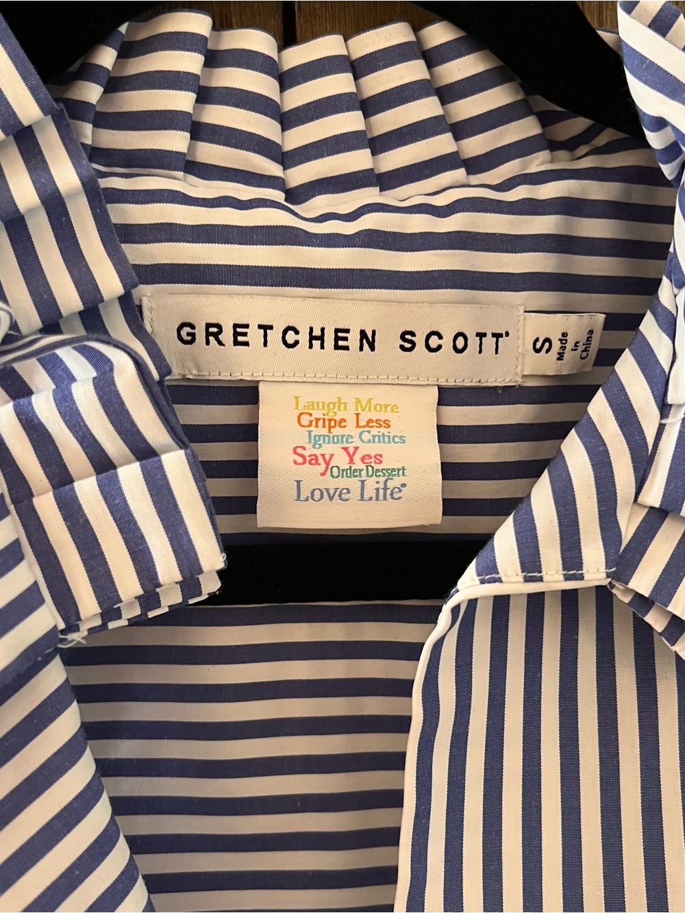 Gretchen Scott Sleeveless Blue & White Striped Dress - Picture 2 of 4